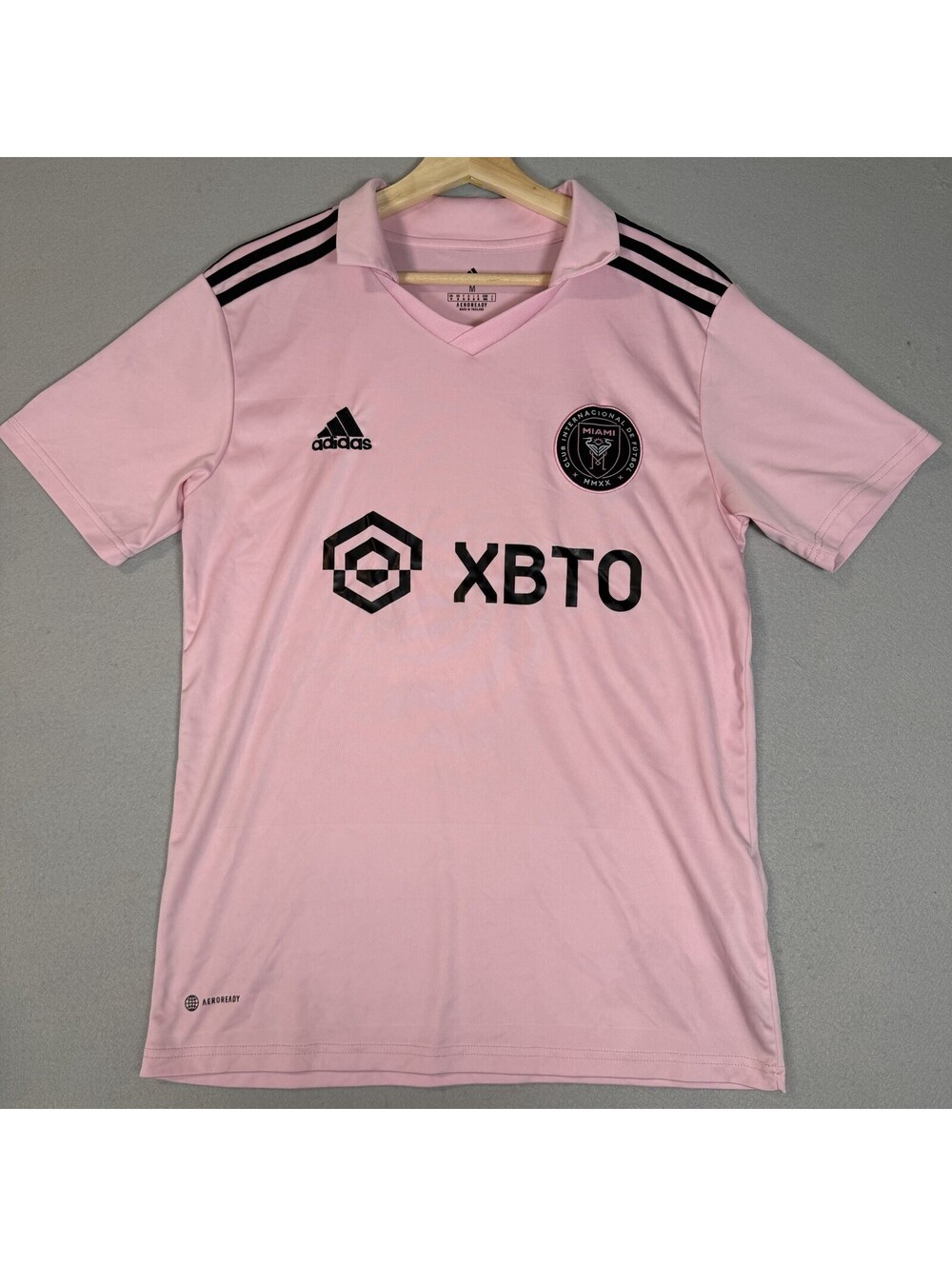 Inter Miami Jersey Mens L Pink MLS Soccer 2023 2024 Home Adidas Club Futbol